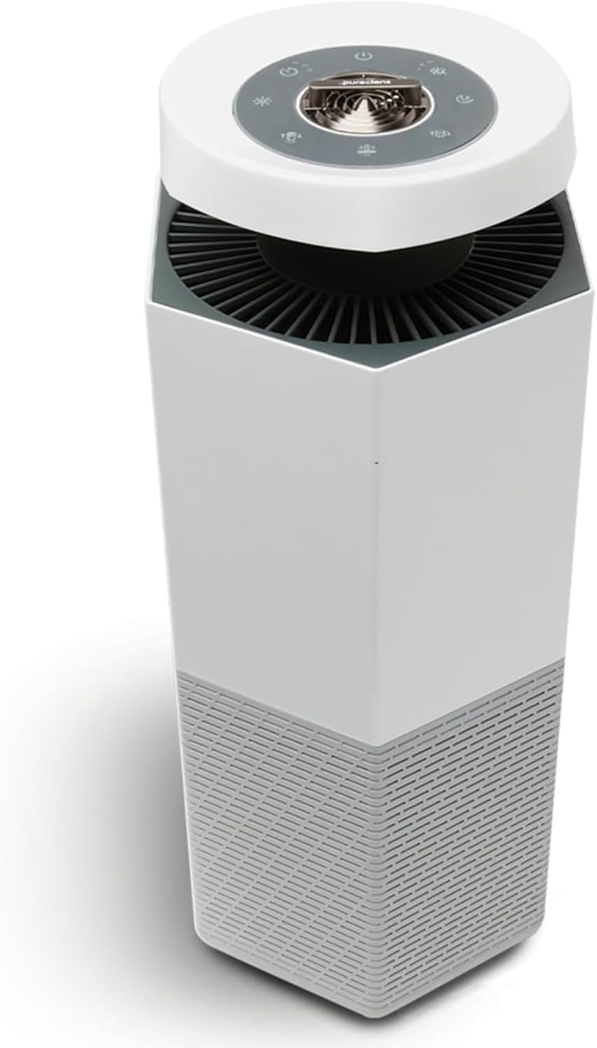 Home air purifier, air and surface purification, suitable for rooms up to 3000 sq ft, removes 99.97% of pollutants, mold, dust, allergens, and smoke.