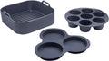 Air Fryer Accessories Set - 3 Piece Silicone, Liner, Egg Bite Cooker, 7-Hole Cupcake Mold, BPA-Free, Nonstick, Heat Resistant 445°F, Dishwasher Safe, Food Grade