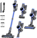 Cordless Vacuum Cleaner, 10 in 1 Powerful Suction Lightweight Vacuum Cleaner for Home, 45Mins Detachable Battery with LED Display Self-Standing Stick Vacuum for HardFloor/Carpet/Pet Hair