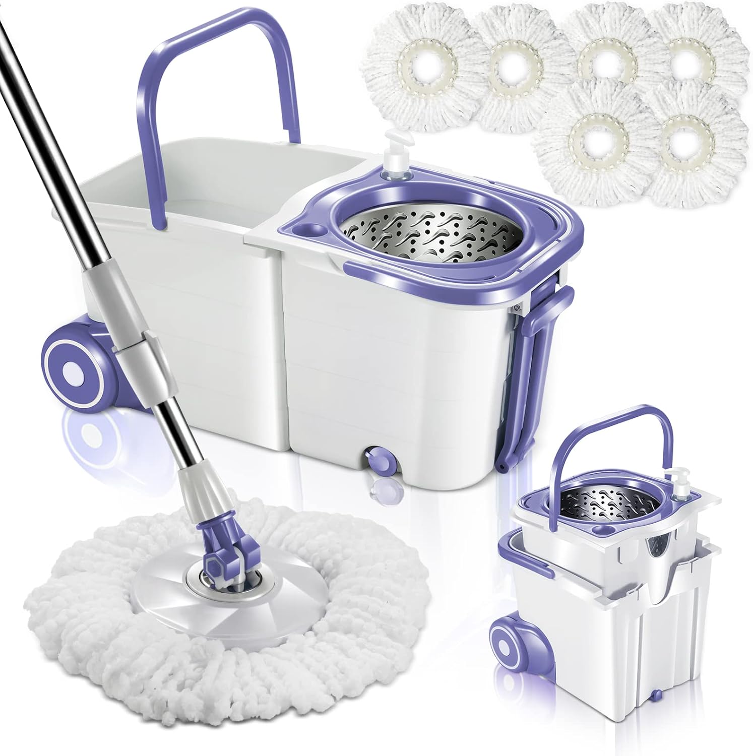 Spin Mop Bucket System with Wringer Set
