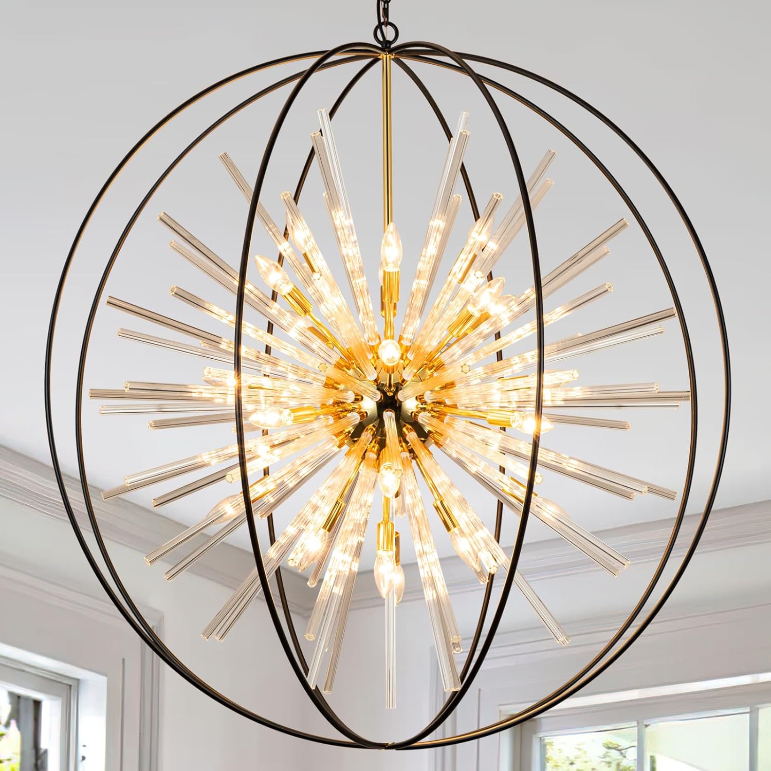 42-inch Extra-Large 24-Light Modern Crystal Chandelier