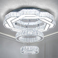 22.5-inch Modern Double-Ring Crystal Chandelier