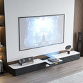 Modern TV Stand for Projector, Sintered Stone Entertainment Center with 5 Drawers for Living Room, 85 inch TV Stand, Solid Wood TV Stand