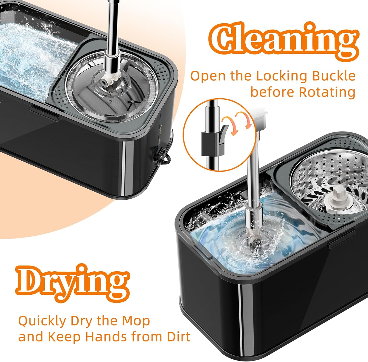 Mop and Bucket with Wringer Set
