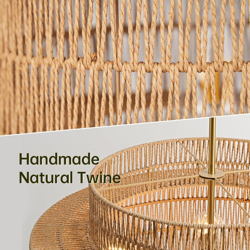 24-inch Large Bohemian Style Wicker Chandelier